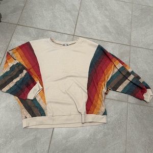 Rust and cream colored top